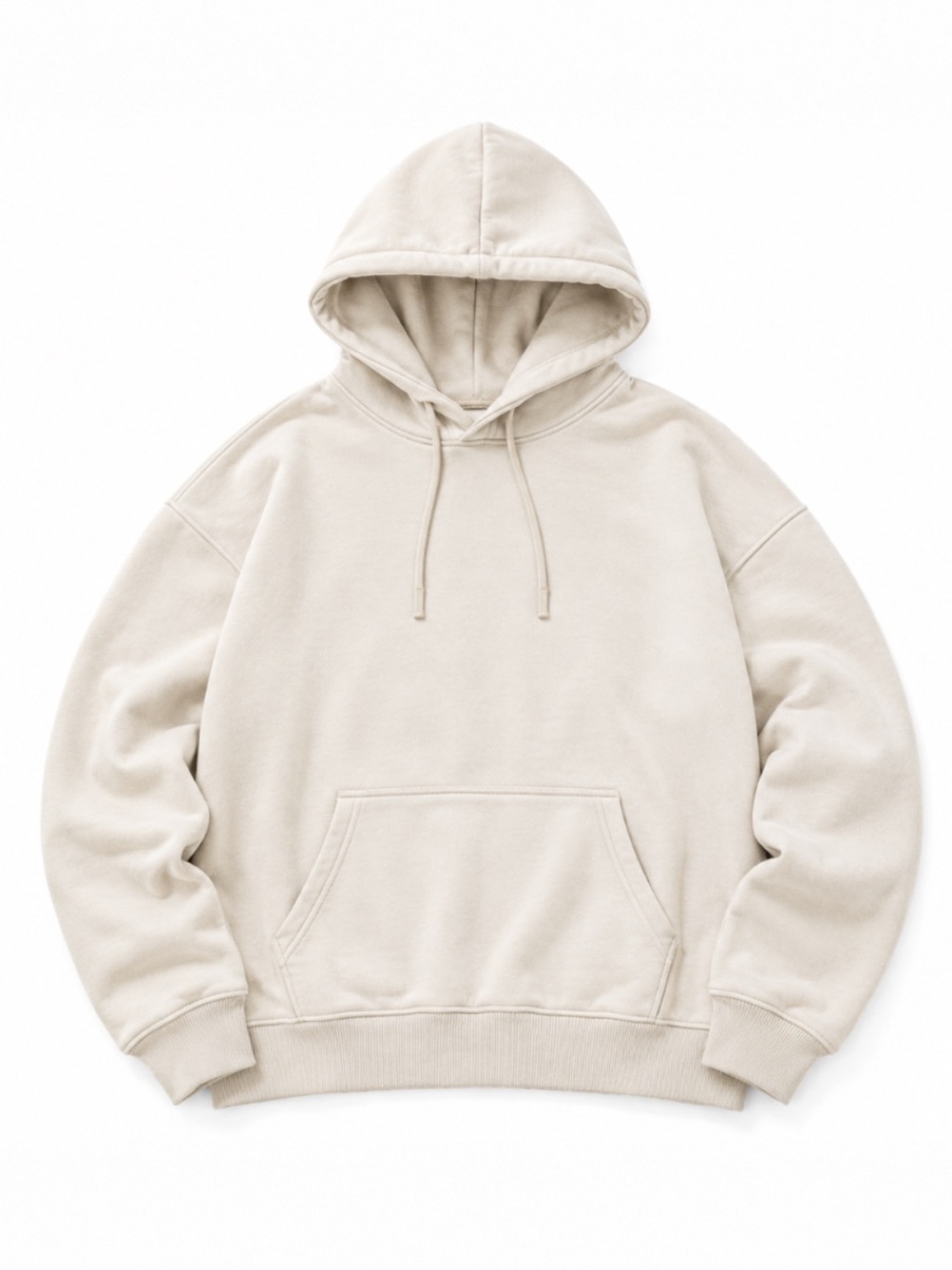 ASOS Oversized Fleece Hoodie Womens XL Beige Cream Neutral